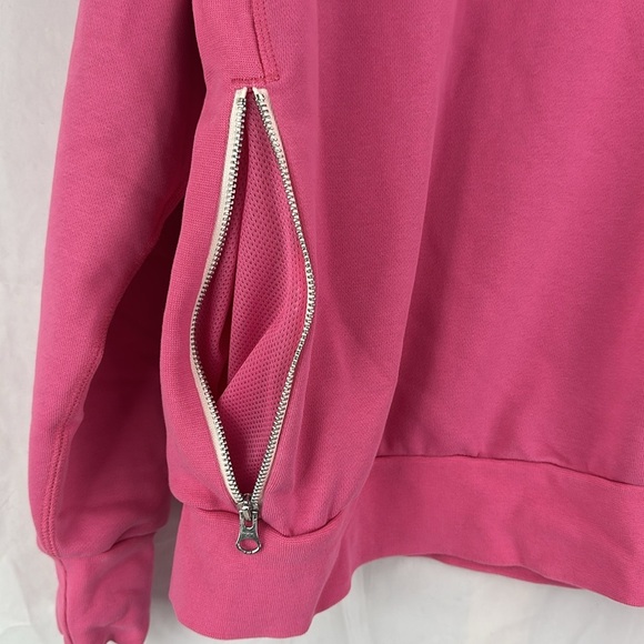 Nike Standard Issue Men's Pink Size M Dri-Fit Crew Basketball Top Zip Pocket - Picture 3 of 8